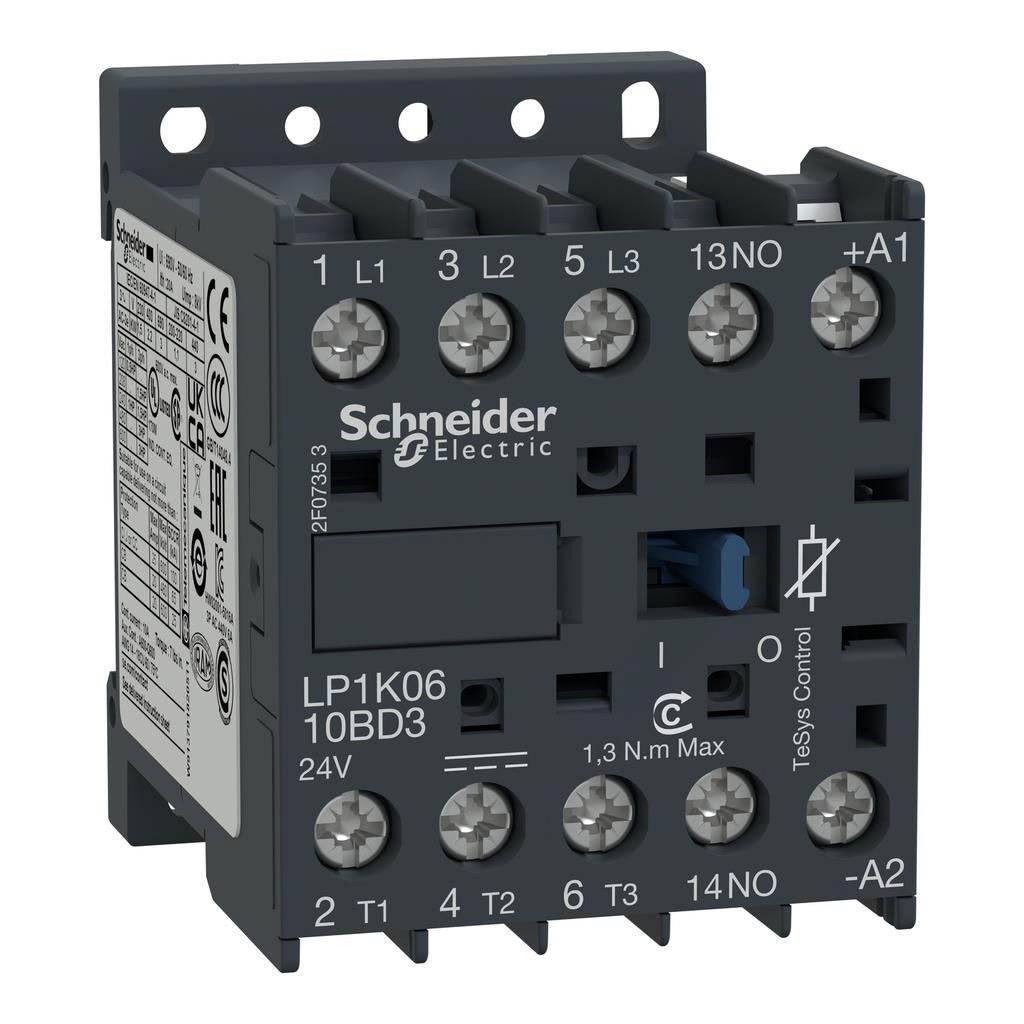 Schneider Electric LP1K0910BD3 TeSys Montaje de chasis, Riel DIN 24VCC