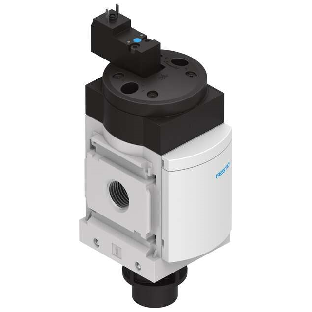 Festo Corporation MS6-EE-1/2-10V24 - Válvula de control, constante 3/2 normalmente cerrado 58 ~ 145 PSI (4 ~ 10 bar) -