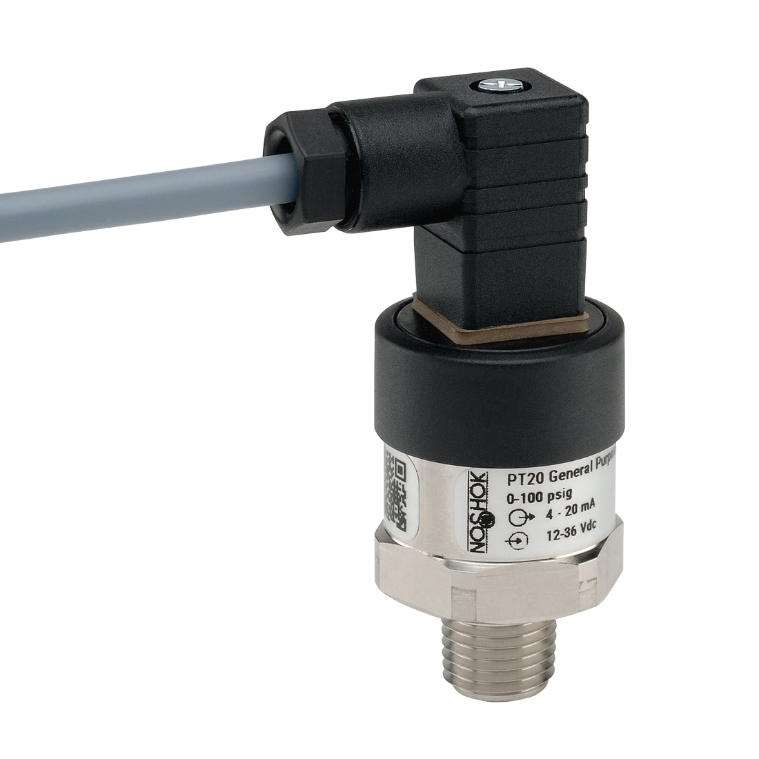 NOSHOK, Inc. PT20-15PSIG-1-1-2-17-ST8 PT20 Industrial Medidor Corriente analógica, voltaje analógico Macho - 1/4" (6.35mm) NPT