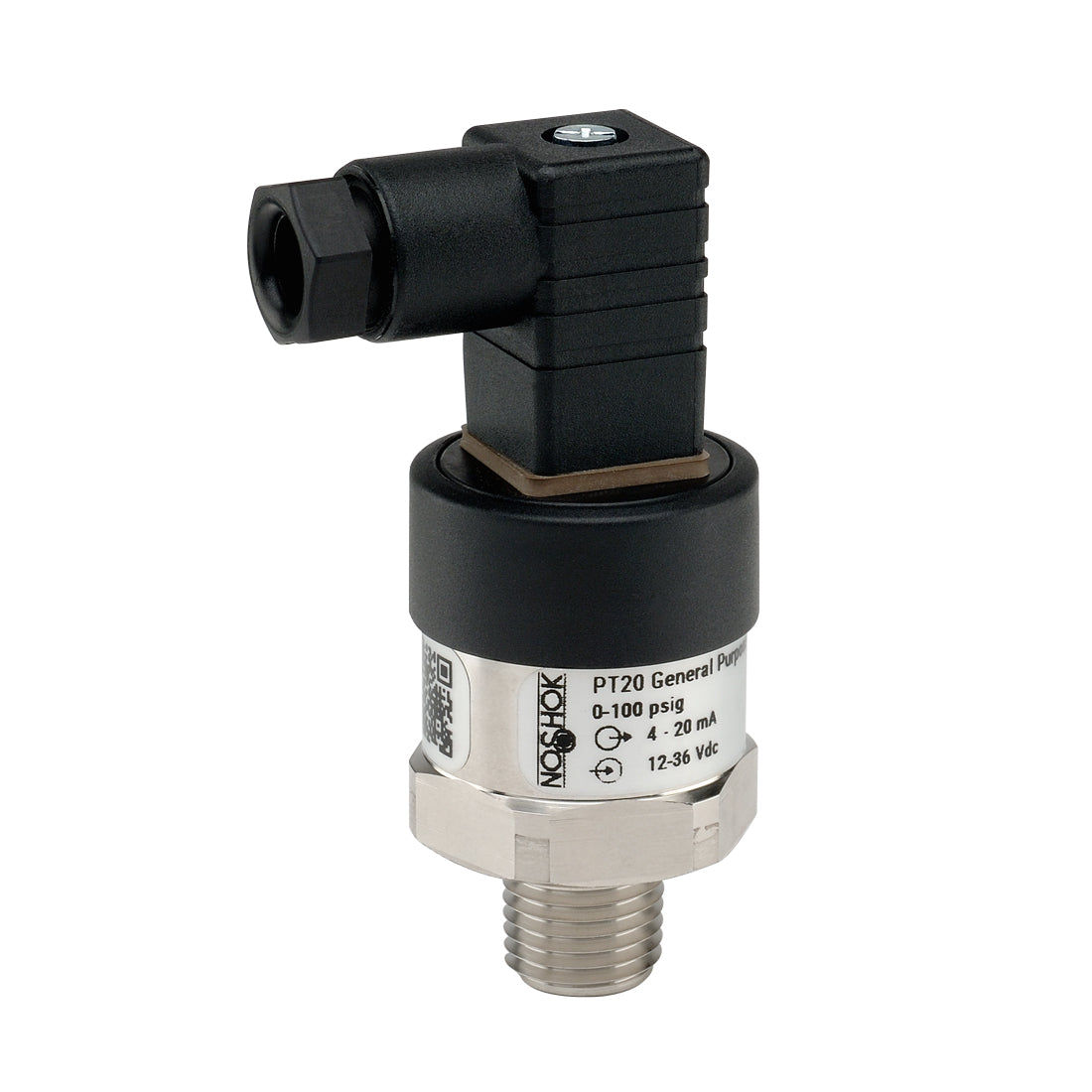 NOSHOK, Inc. PT20-6000PSIG-1-5-2-7-CC PT20 Industrial Medidor Corriente analógica, voltaje analógico Macho - 1/4" (6.35mm) NPT