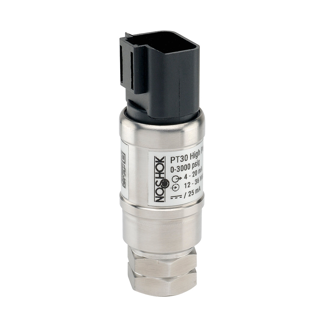 NOSHOK, Inc. PT30-2000PSIG-1-5-50-21 PT30 Industrial Medidor Voltaje analógico Macho - 7/16" (11.11mm) SAE4