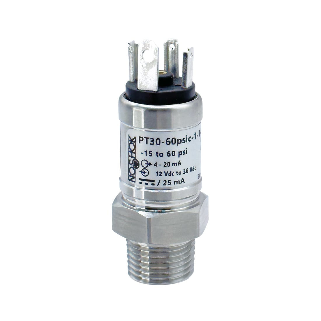 NOSHOK, Inc. PT30-150psig-1-1-82-80 PT30 Automatización industrial Medidor Corriente analógica Macho - 1/2" (12.7mm) NPT