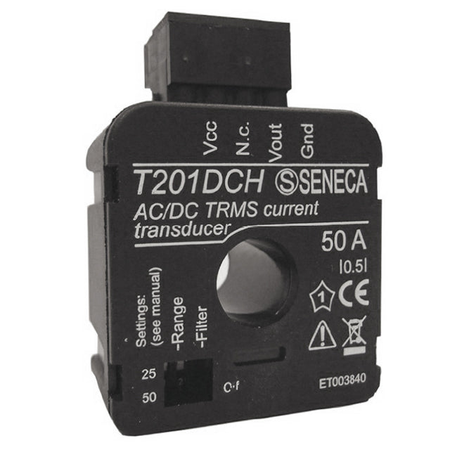 Seneca T201DCH T201 Transductor de voltaje de CA True RMS 0 ~ 50VCA, 0 ~ 50VCC (configurable) 0 ~ 10VCC