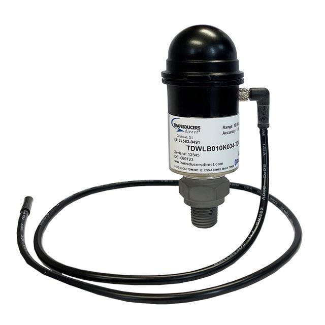 Transducers Direct TDWLB0050034-T24 CirrusSense Automatización industrial Medidor BlueTooth Macho - 1/4" (6.35mm) NPT