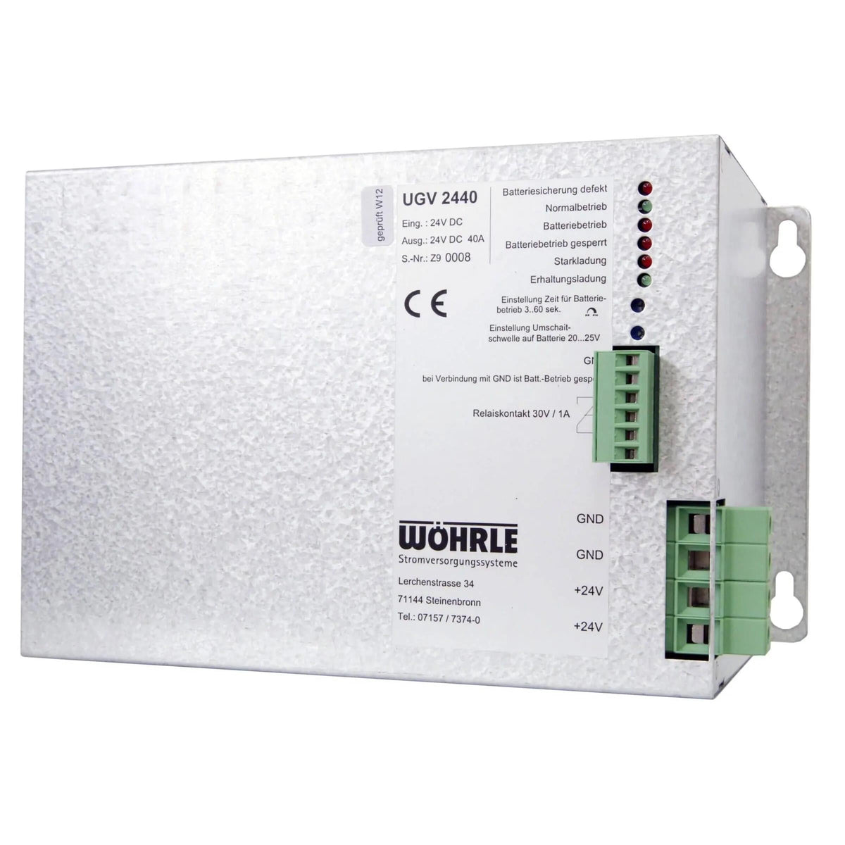 Wöhrle UGV2440 * En línea (Conversión doble) Propósito general, control industrial Riel Din