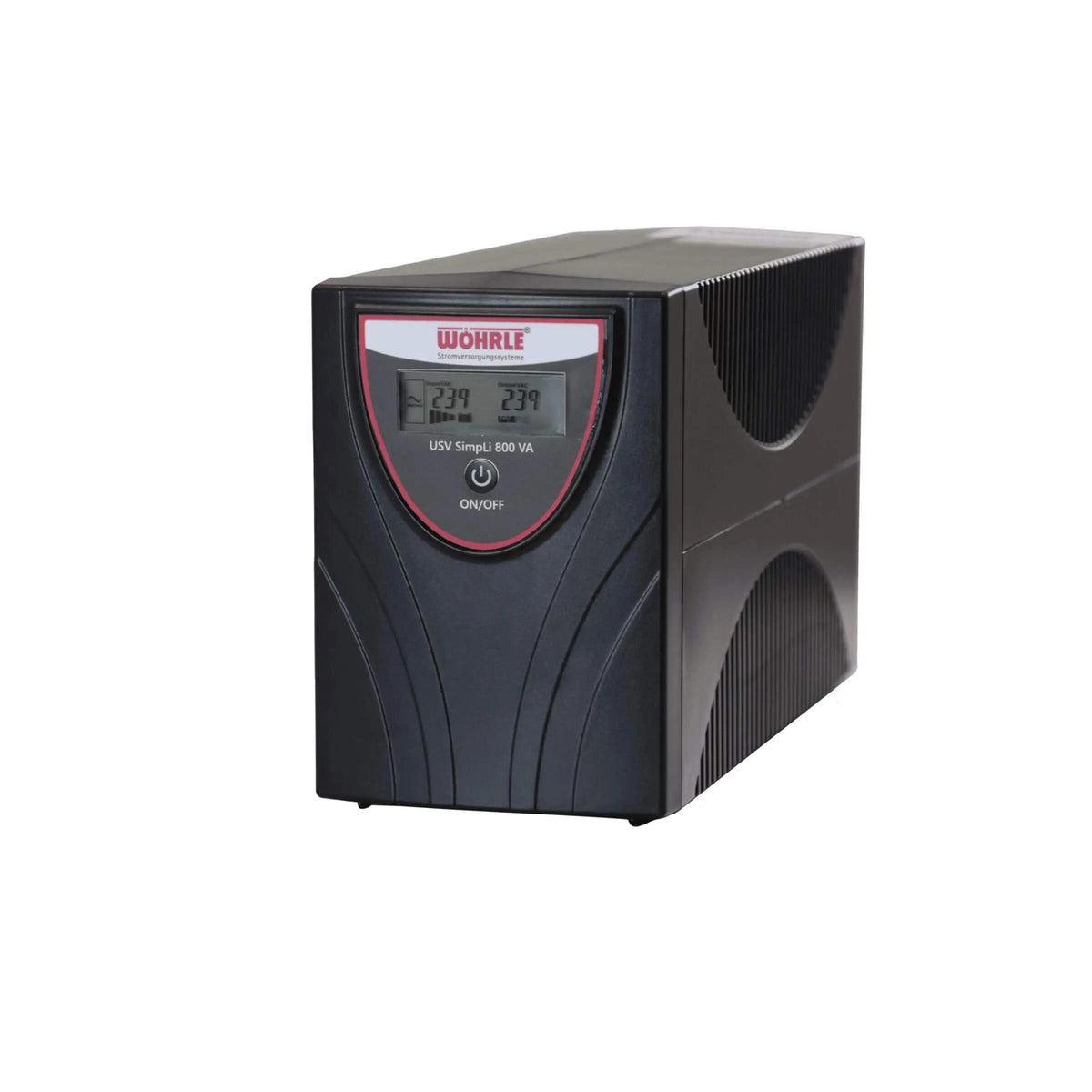 Wöhrle UPS-SIMPLI-800VA * Line Interactive (Regulación de entrada) Uso general, control industrial, red, monofásico Montado en piso
