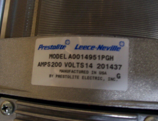 GENUINO Alternador Prestolite Leece Neville original nuevo A0014967PGH, serie 4000, tipo de montaje PAD, 12 V, 270 A
