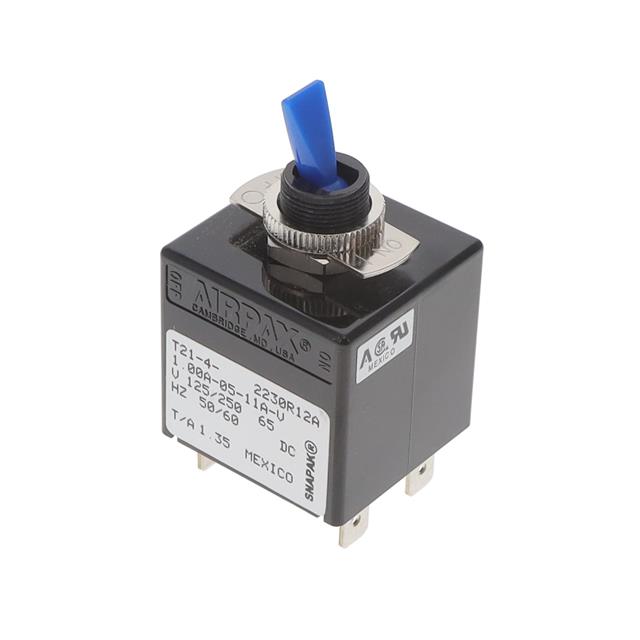 Sensata-Airpax T21-4-1.00A-05-11A-V SNAPAK® Montaje en panel Magnético, (retardo hidráulico) 1A