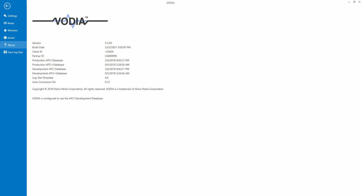 Volvo Vodia 5.2.50 (Volvo Penta Diagnostic Software) - Licencia 5 años para 1 PC