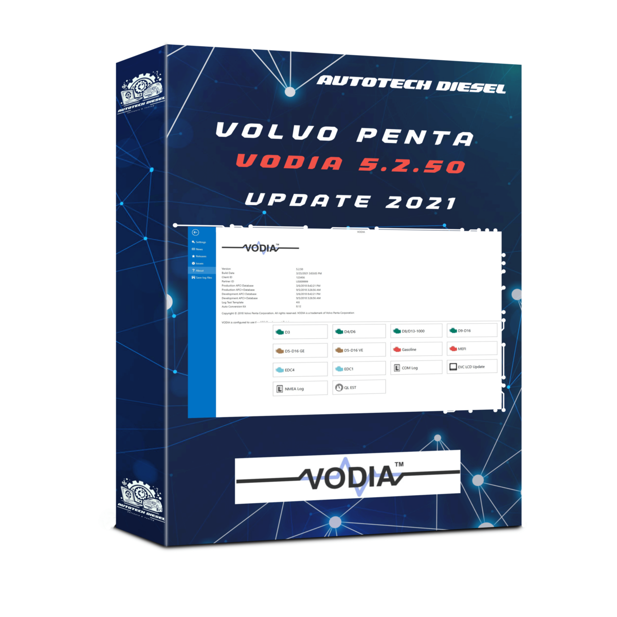 Volvo Vodia 5.2.50 (Volvo Penta Diagnostic Software) - Licencia 5 años para 1 PC