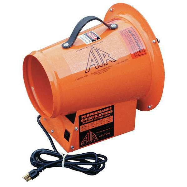 AIR SYSTEMS INTL Ventilador de flujo confinado, axial, de acero, rojo, 8 pulgadas N.º de fabricante SVF-8AC50