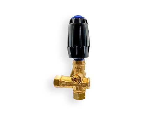 AR ANNOVI REVERBERI, VRT3-250, Descargador de lavadora a presión -Blue Spring, 3,650 max PSI, 10.5 max GPM, 3/8"F salida, perilla ajustable