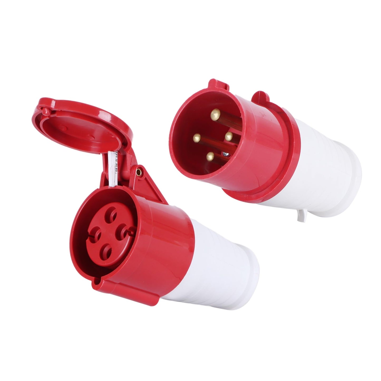 Conector de enchufe industrial de 32 A, 4 pines, juego de enchufes de 3 fases, AC380V‑415V a prueba de polvo, conector industrial impermeable