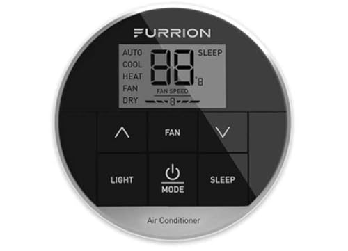 Furrion® - Furrion Chill® Single-Zone Basic Backlit LED Wall Thermostat - Black, 2 Fan Speeds #FACW10ESSA-BL