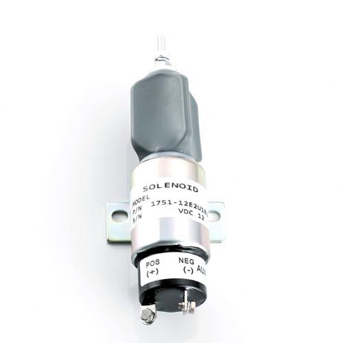 1751-12E2U1B1 - Solenoide de apagado de combustible SA-4984-12 1751-12E2U1B1S repuesto para Woodward 2001 2003 Genie Lift GN77402 GS2668RT GS2669RT GS3268RT GS33RT GS3RT 66RT GSGSGSGS3384 Solenoide de