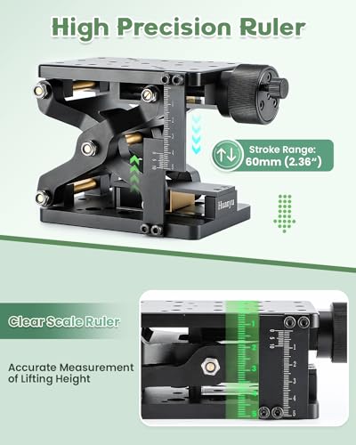 Plataforma de elevación manual de 60 mm de alta precisión óptica deslizante plataforma de desplazamiento mesa lineal escenario laboratorio gato elevador con regla de escala