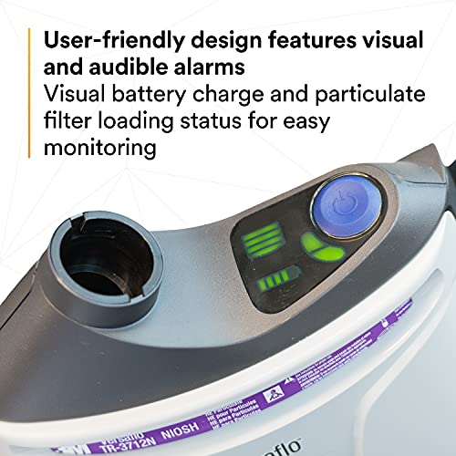 3M Respirador PAPR, kit de respirador purificador de aire alimentado Versaflo, TR-300N+ ECK, cuidado de la salud, montaje de campana, fácil de limpiar y mantener, protección respiratoria todo en uno