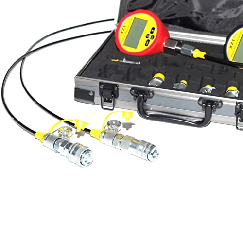 XZT Kit de acoplamiento de prueba de presión hidráulica digital de 70 m, medidor de presión, manguera de prueba, punto de prueba para la reparación de maquinaria de construcción de excavadoras
