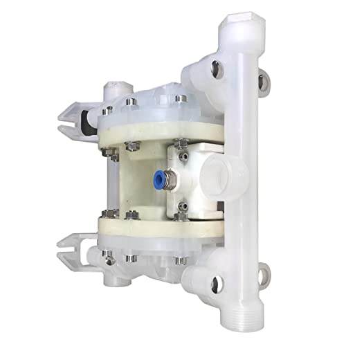 Bomba de diafragma de 3t/h de flujo de 0.23 pulgadas NPT de doble diafragma de 101 PSI de plásticos de ingeniería, bomba de transferencia neumática industrial, resistente a la corrosión QBY4-1599