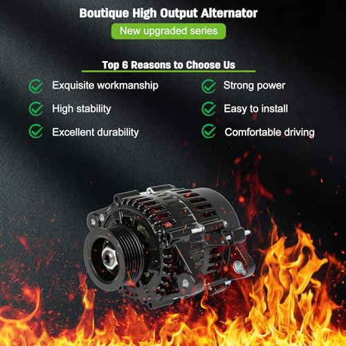 SCITOO Alternador de repuesto para Mercruiser modelo Mx 6.2L Mpi para Horizon, modelo Mx 6.2L Mpi, modelo 8.2L Mie Mpi, modelo 7.4Lx Mpi, modelo 7.4L Mie Mpi, modelo 502 Mag Mpi, modelo 5.7L Ski OE 8460