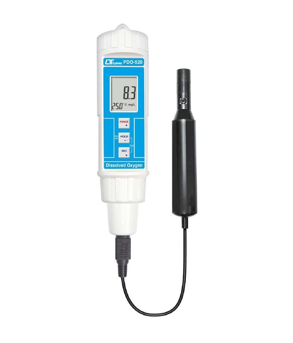 Analizador de calidad del agua del acuario con oxígeno disuelto mediante el uso de una sonda polográfica (rango: 0 a 20,0 mg/L) para acuarios, investigación médica, agricultura, incubadora de peces