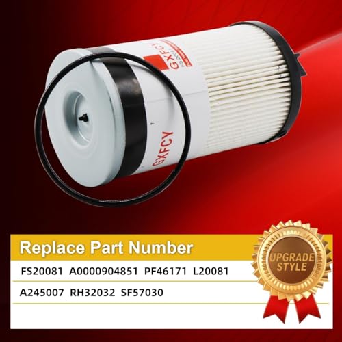 FS20081 Filtro separador de agua de combustible para reemplazar PF46171 L20081 A245007 RH32032 SF57030 compatible con motores diésel ISB ISL DD5 DD8 Detroit 2017 (paquete de 1)