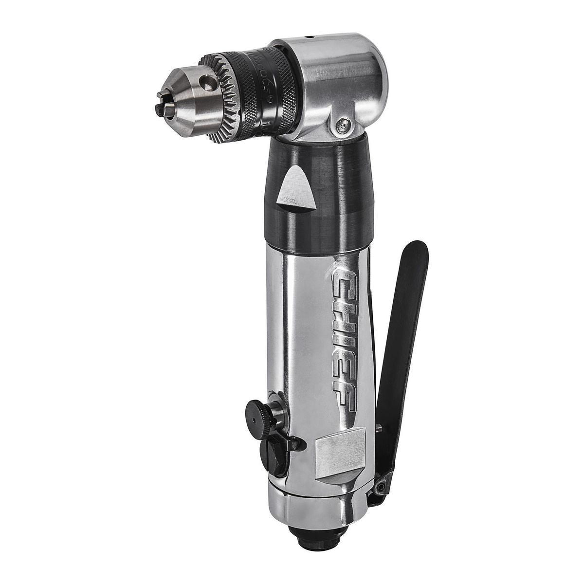 Taladro neumático de 3/8" con motor de aire y ángulo de 90 grados.
