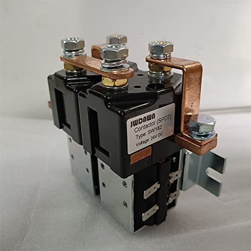 DC SPDT Motor Contactor de inversión 24V Bobina 200A Reemplazar Albright SW182 Cambio Solenoide Relé de polaridad inversa Interruptor de polaridad inversa Carretilla elevadora Vehículo eléctrico Manejo de materiales Carrito de golf Portador de personal