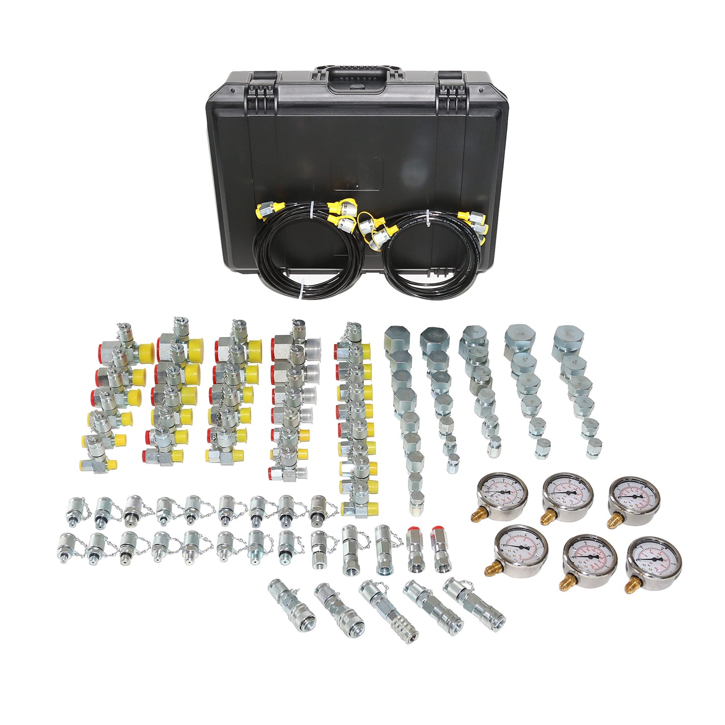 XZT Kit de acoplamiento de prueba de presión hidráulica digital de 60 A, medidor de presión, manguera de prueba, punto de prueba para reparación de maquinaria de construcción de excavadoras