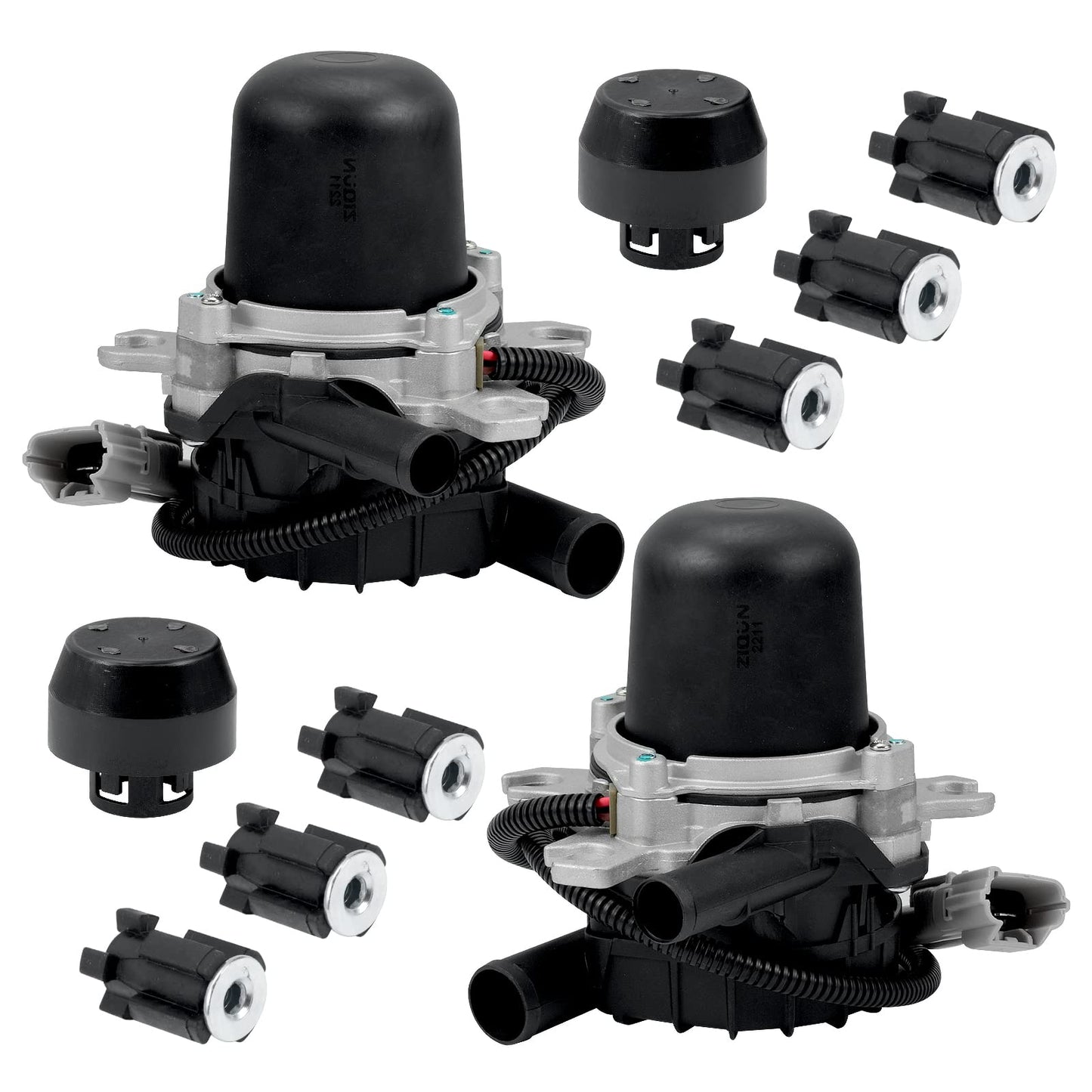 Bomba de inyección de aire secundaria 17610-0S010 compatible con Lexus LX570 2008-2013 Toyota Land Cruiser 2006-2012 Toyota Sequoia 2007-2013 Tundra Smog Pump Reemplazo # 1020023 AA (2 piezas) AA (2