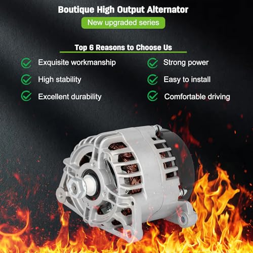 SCITOO - Alternador compatible con Caterpillar para minicargadora 3024C para Diesel 216B 232B 242B 257B 2004-08, para ASV para cargador de orugas 1104C.44 para Perkins, para retroexcavadora JCB para cargador 1135 94-07