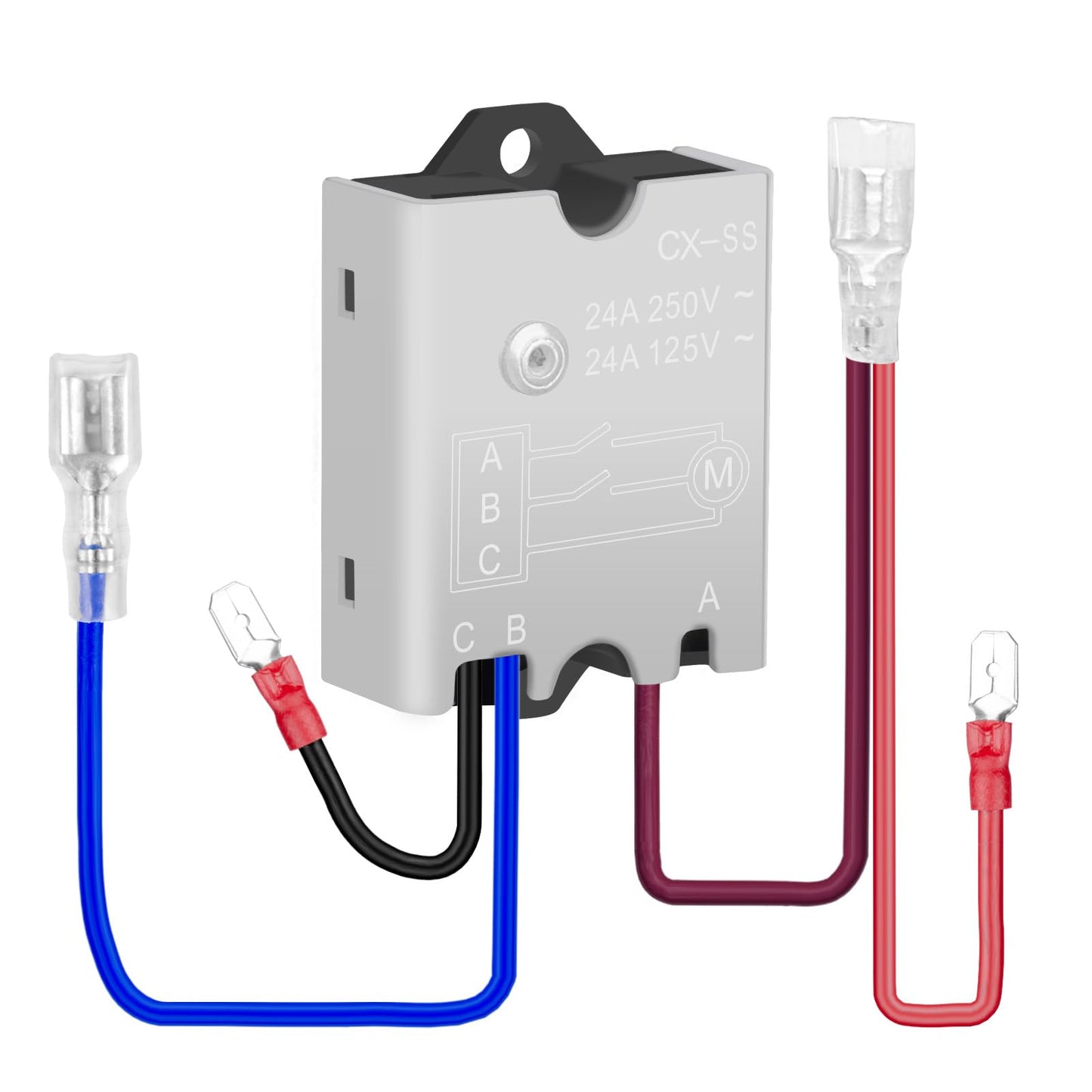 Módulo de arranque suave de 125/250V 24A con precableado, interruptor de arranque suave, relé de arranque suave, accesorio de herramienta eléctrica para sierras de mesa, sierras circulares, amoladoras