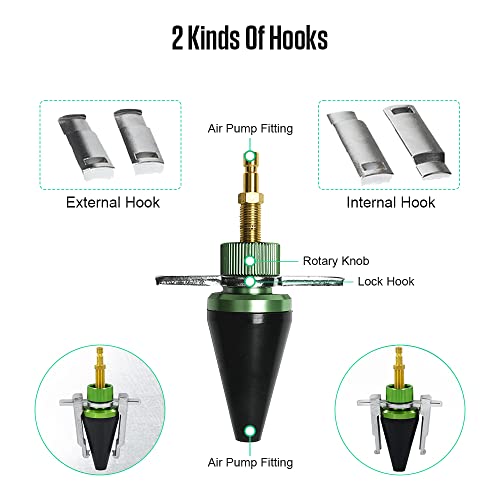 Kit de probador de presión de radiador, probador de presión de refrigerante universal Sistema de enfriamiento automotriz Probador de presión tipo vacío Kit de herramientas de recarga de
