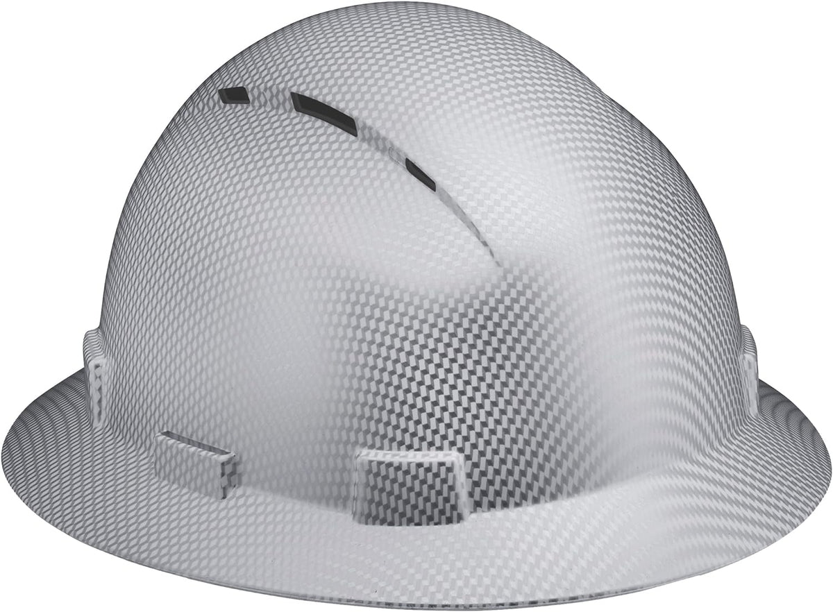 Acerpal Casco duro OSHA con diseño de fibra de carbono ventilada de ala completa con suspensión de 6 puntos (opciones 1)