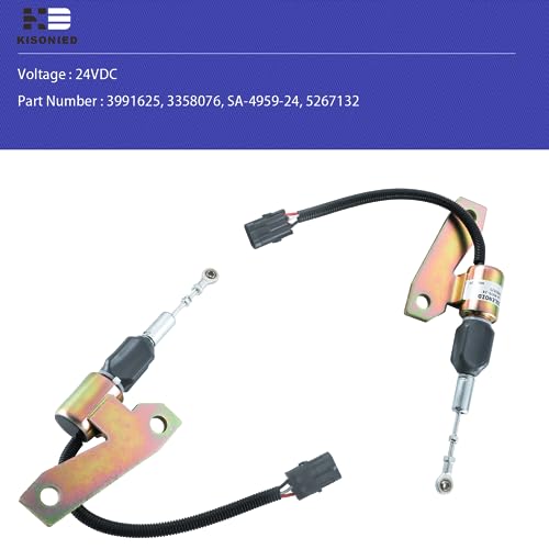 3991625 Solenoide de apagado de combustible 3930658 3935431 3939700 SA-4756-12 J932529 reemplazo para Cummins Engine 6BT 5.9L, 6BT 8.3L, Hyundai Excavadora Caterpillar 24VDC