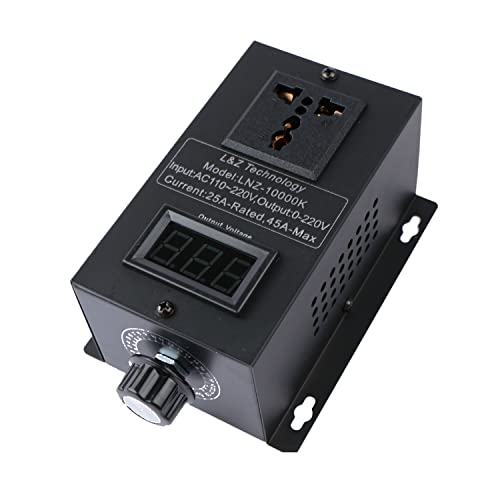 AC 110 V 220 V/25 A/10000 W driver de velocidad variable SCR Regulador de potencia de voltaje apto para Router Fan Motor Eléctrico Reóstato LMZ-10000K