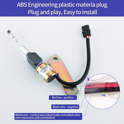 3991625 Solenoide de apagado de combustible 3930658 3935431 3939700 SA-4756-12 J932529 reemplazo para Cummins Engine 6BT 5.9L, 6BT 8.3L, Hyundai Excavadora Caterpillar 24VDC