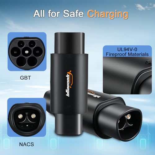 para NACS a GB/T Adaptador de carga de vehículo eléctrico compatible con cargador de destino NACS, conector móvil, conector de pared