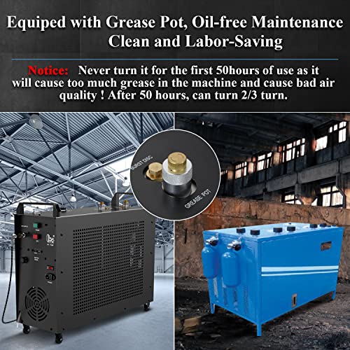 Compresor de aire PCP GX-E-5K2, 5800psi 110V 1200W, ajuste de parada automática, 2 pistones y 4 etapas de compresión, refrigeración de agua y ventilador, filtro de humedad, 10 horas de trabajo