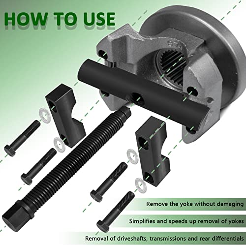 Bonbo Kit de extractor de yugo de servicio pesado alternativo 10803 Kit de herramientas para quitar yugo semircamión, uso para camiones comerciales, para Spicer & Meritor 1610 1710 1760 1810 Series