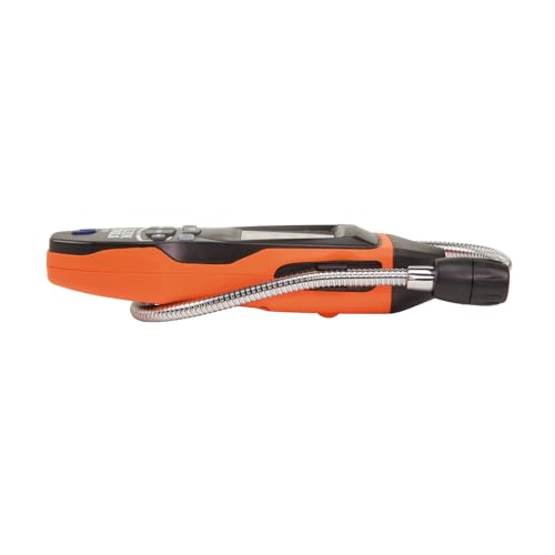 Klein Tools Detector de fugas de gas ET120, probador de fugas de gas combustible con cuello de cisne de 18 pulgadas tiene un rango de 50 a 10,000 ppm, incluye bolsa, baterías