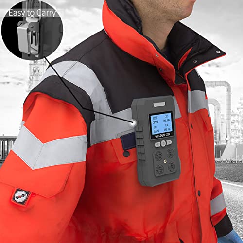 4 Monitor de gas recargable portátil detector de gas H2S O2 CO y LEL Multi Gas Monitor Sniffer profesional con pantalla LCD Luz de sonido Vibración Modo de alarma