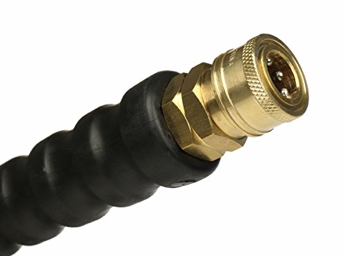 4000 PSI Gris 3/8" x 50 pies 1 capa de alambre de alta resistencia trenzado de goma envuelta manguera de lavado a presión con acopladores