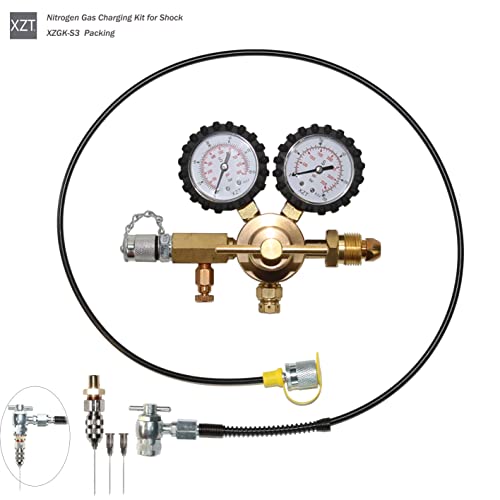 XZT S3 Aircraft Aviation Tools Schrader Kit de prueba de presión de gas nitrógeno, kit regulador de nitrógeno, estructura de alta presión, acoplador de pérdida de aire 556, herramientas de llenado de golpes