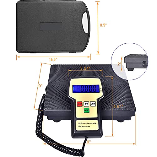 Wale&Morn RCS-200 libras báscula de refrigerante digital de alta precisión A/C Báscula de carga de refrigerante digital con estuche