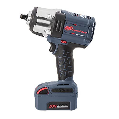 Ingersoll Rand W7152 Llave de impacto inalámbrica de 1/2" y 20V, torque de 1500 ft-lb, retenedor de anillo de fricción, pistola, herramienta desnuda