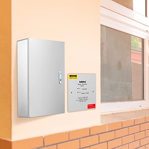 Protector contra sobretensiones para toda la casa, briidea tipo 2 monofásico de 120/240 voltios, protección contra sobretensiones para toda la casa, grado comercial ligero/residencial, en carcasa NEMA 1