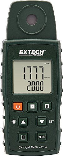 Extech UV510 Verde Medidor de luz - Fotómetro (58 mm, 25 mm, 141 mm, 160 g, AAA, Batería)