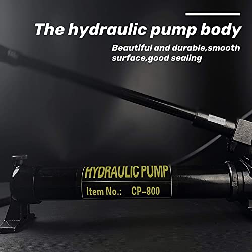 AMZCNC Bomba de Mano hidráulica de 10000 PSI 2 velocidades Power Pack Bomba de elevación hidráulica
