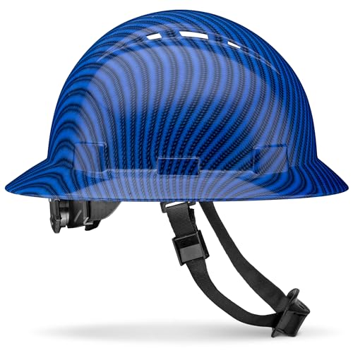 Acerpal Casco duro OSHA con diseño de fibra de carbono ventilada de ala completa con suspensión de 6 puntos (opciones 1)